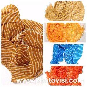 5 Lot Cotton Tye Dye sarong Scarf Brand New